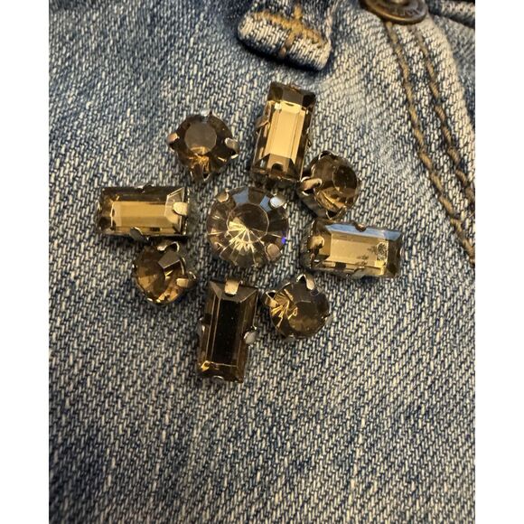 Loft Relaxed Skinny Rhinestone Pocket Detail Jeans Sz 8T - Picture 3 of 14